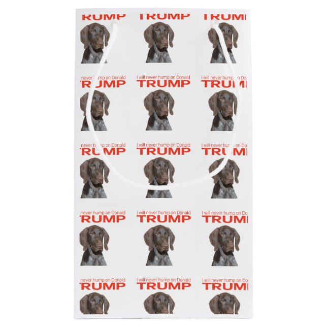 Petit Sac Cadeau Je ne boirai jamais sur Donald Trump ! (Dos)