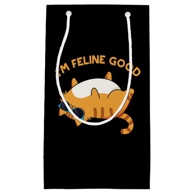 Petit Sac Cadeau Je suis Feline Good Funny Fat Pun (Devant)