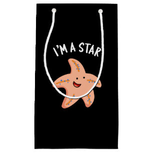 Petit Sac Cadeau Je suis une étoile drôle Starfish Pun Dark BG