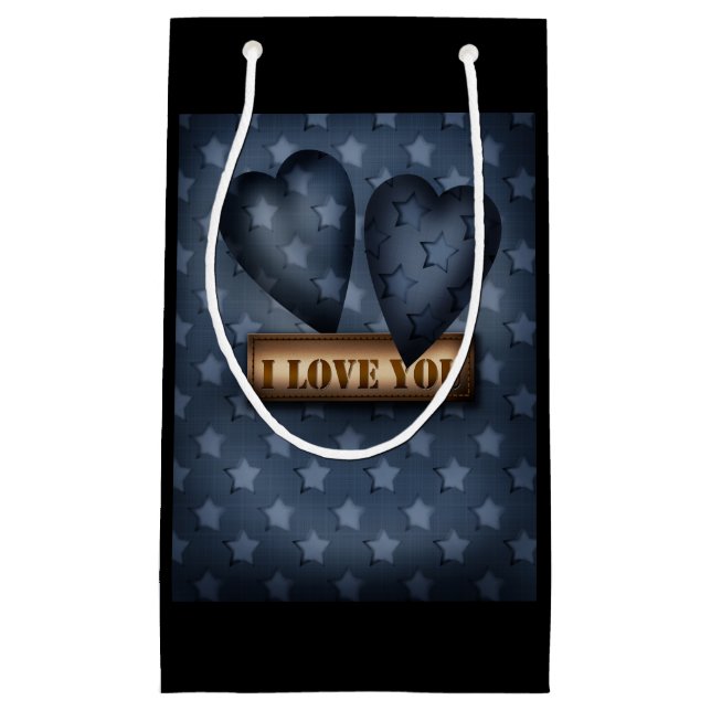 Petit Sac Cadeau Je t'aime (Devant)