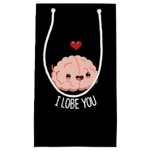 Petit Sac Cadeau Je t'aime Drôle Cerveau Pun Dark BG