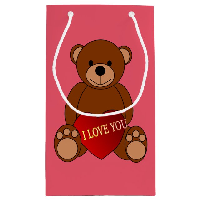 Petit Sac Cadeau Je T'Aime Teddy (Dos)