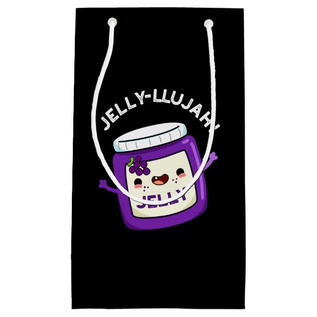 Petit Sac Cadeau Jelly-llujah Funny Jelly Pun Dark BG (Devant)