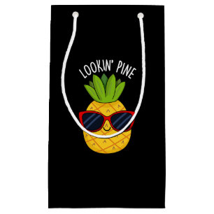 Petit Sac Cadeau Jeu d'ananas drôle de pin à regarder BG foncé