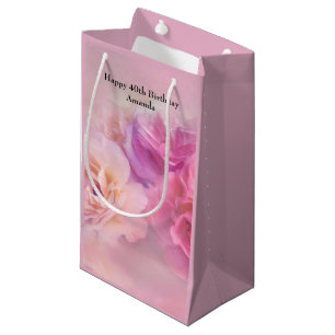 Petit Sac Cadeau Jolie oeillette rose belle photo élégant Anniversa