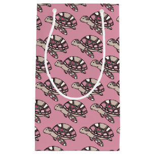Petit Sac Cadeau Jolie tortue de mer rose