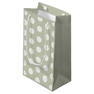 Petit Sac Cadeau Jolis pois pour l'anniversaire des enfants l Vert
