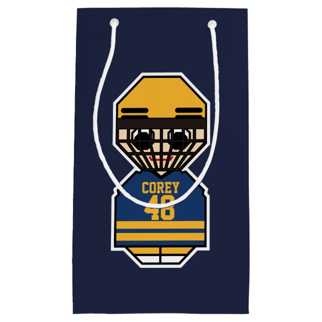 Petit Sac Cadeau Joueur de hockey de glace (Devant)