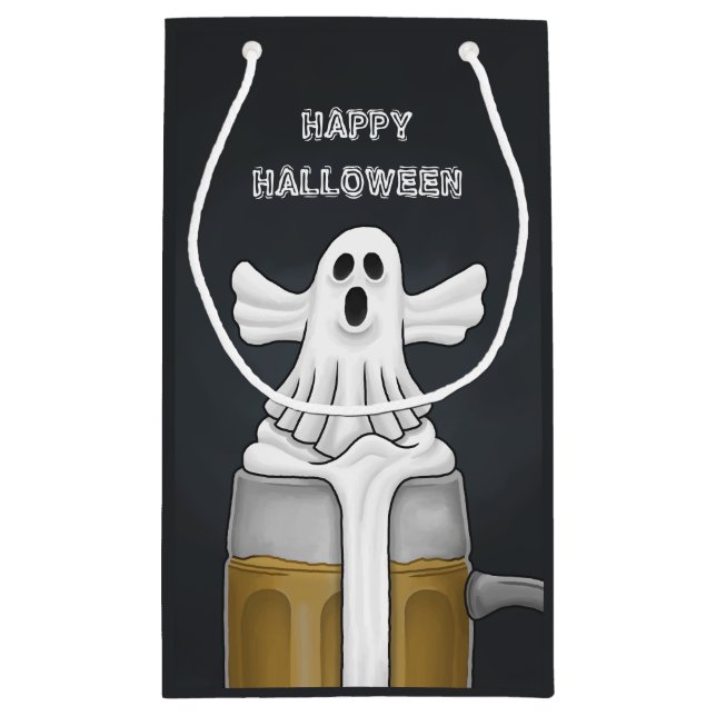 Petit Sac Cadeau Joyeuse Fête d'Halloween Fantôme de la soirée (Dos)