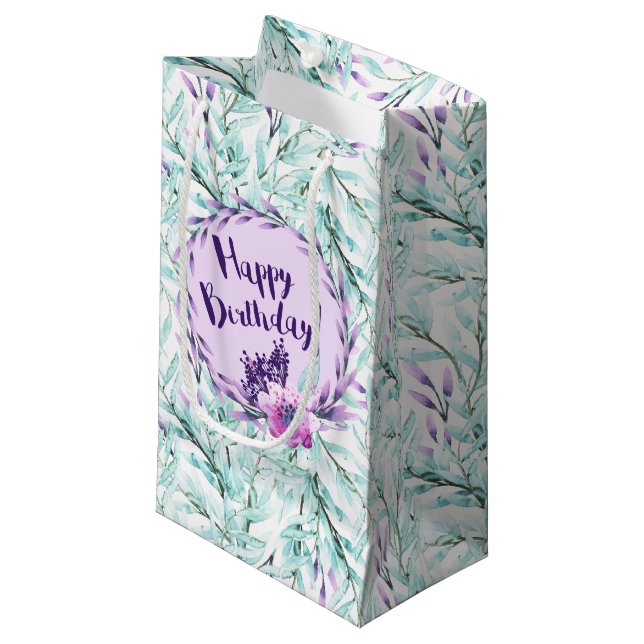 Petit Sac Cadeau Joyeux anniversaire (Devant Angle)