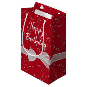 Petit Sac Cadeau Joyeux Anniversaire des vaches et bulles