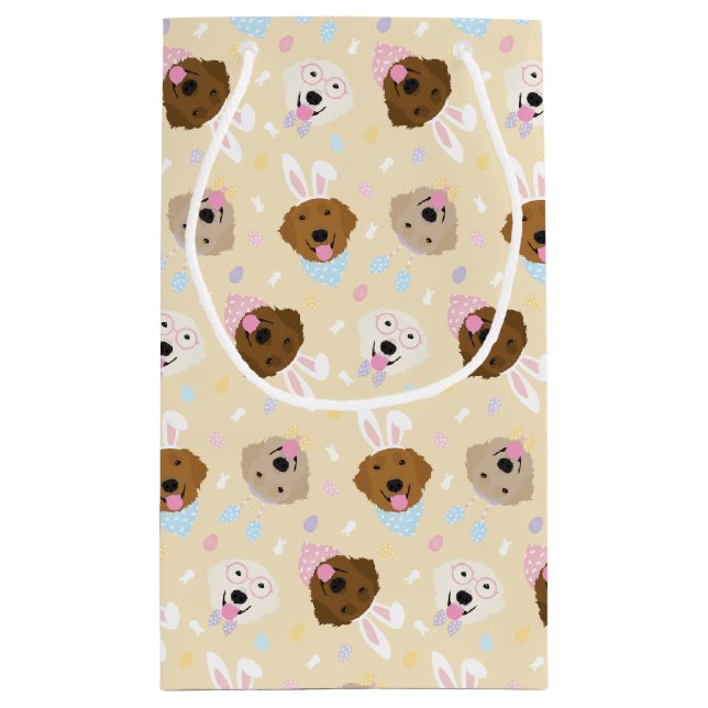 Petit Sac Cadeau Joyeux Chiens de Pâques (Dos)