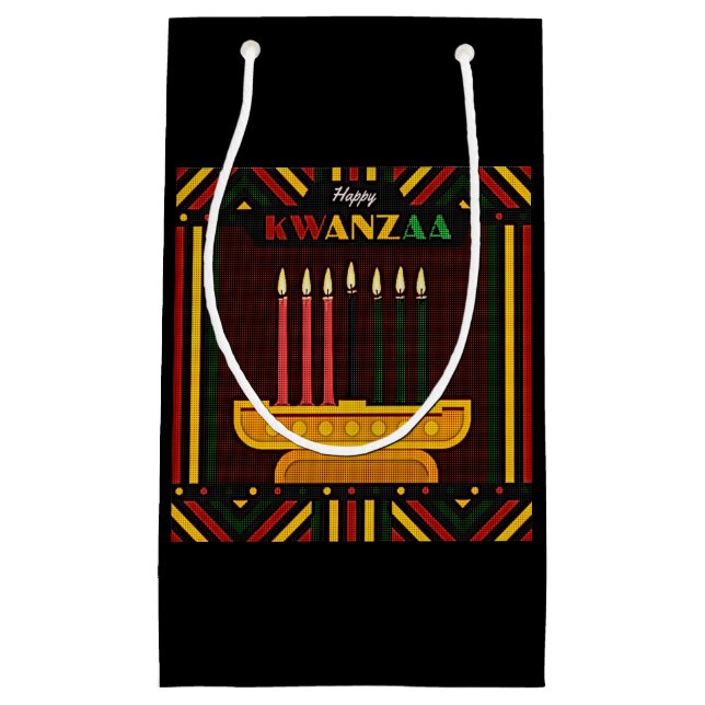 Petit Sac Cadeau Joyeux Kwanzaa PopArt (Devant)
