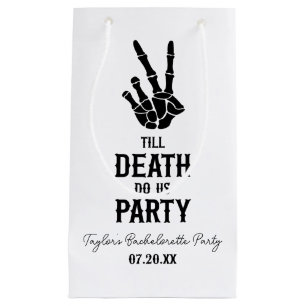 Petit Sac Cadeau Jusqu'à la mort Fêtez-nous Skeleton Bachelorette P