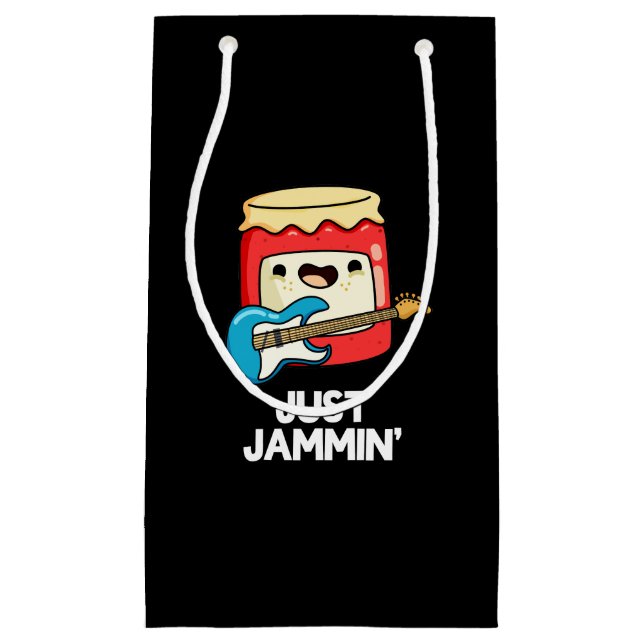 Petit Sac Cadeau Juste Jammin Funny Rocker Jam Pun Dark BG (Devant)