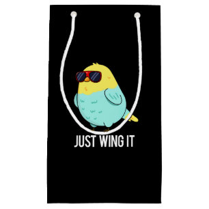 Petit Sac Cadeau Juste l'aile il drôle jeu d'oiseaux Dark BG