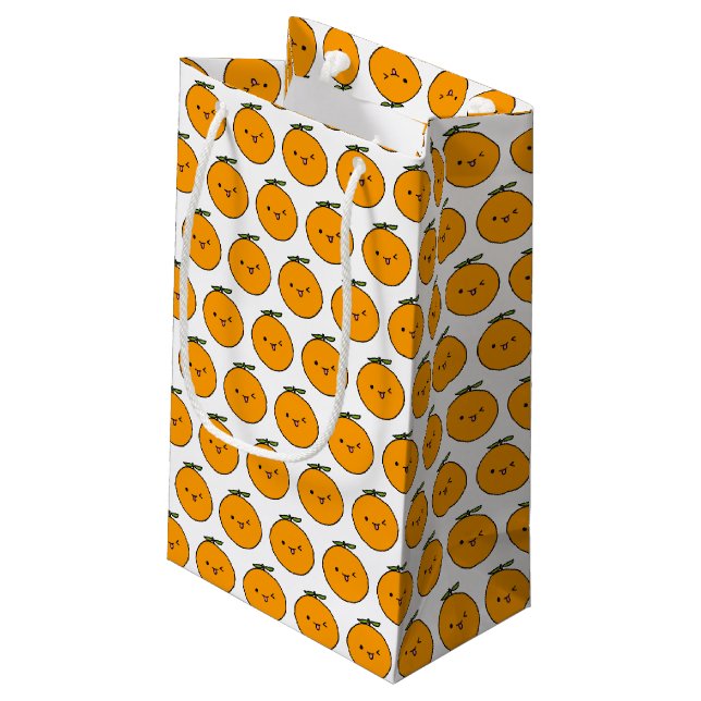 Petit Sac Cadeau Kawaii Winking Oranges (Dos Angle)