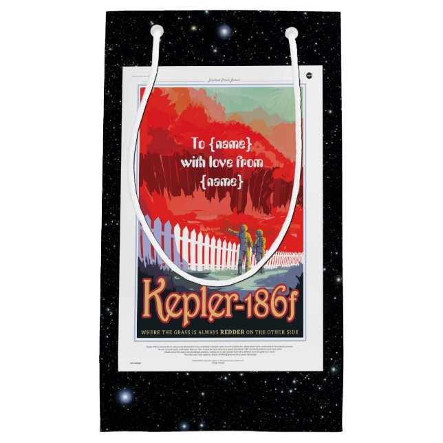 Petit Sac Cadeau Kepler 186f Où l'herbe est toujours des vacances r (Devant)