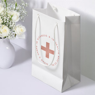 Petit Sac Cadeau Kit de Gueule de Bois Croix Rose Dans la maladie e