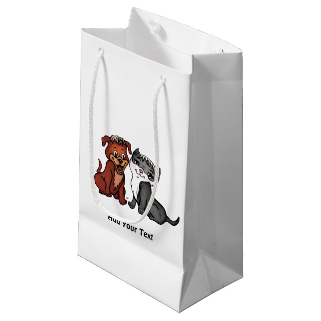 Petit Sac Cadeau Kitty et Puppy (Devant Angle)