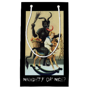 Petit Sac Cadeau Krampus Cheval Rocse Démon Noël Noël Noël Noël Noë
