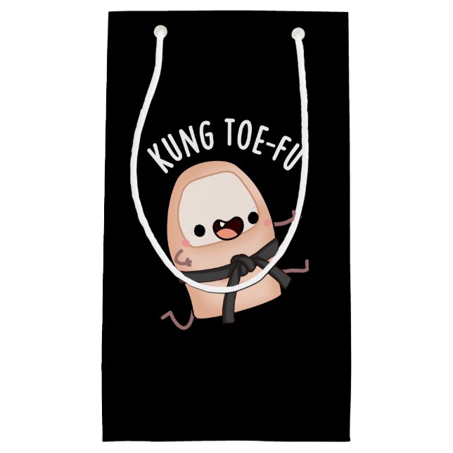 Petit Sac Cadeau Kung Toe-fu Funny Big Toe Pun Dark BG (Devant)