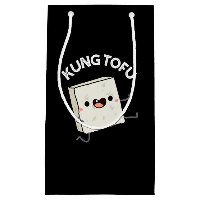 Petit Sac Cadeau Kung Tofu Funny Kungfu Tofu Pun Dark BG (Devant)