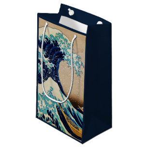 Petit Sac Cadeau La grande vague par le Japonais vintage de Hokusai