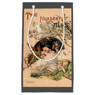 Petit Sac Cadeau La Nursery Alice 1890 Couverture Vintage Wonderlan