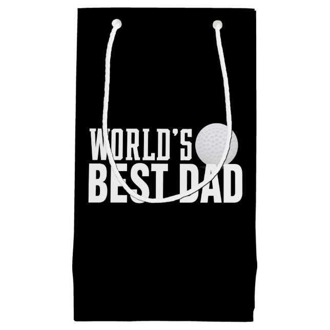 Petit Sac Cadeau La Typographie du meilleur papa du monde Golf | Sa (Devant)
