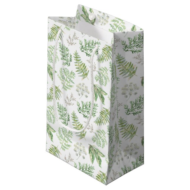 Petit Sac Cadeau La verdure de forêt modèlent (Devant Angle)