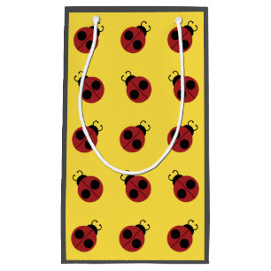 Petit Sac Cadeau Ladybug 60s rétro cool rouge jaune