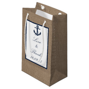 Petit Sac Cadeau L'Ancre De La Marine Sur La Collection De Mariages