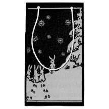 Lapins et Arbre de Noël Art d'hiver