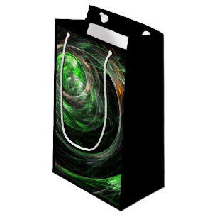 Petit Sac Cadeau L'art Abstrait vert du monde entier