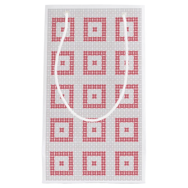 Petit Sac Cadeau Latvian Morning SUN motif géométrique I (Devant)