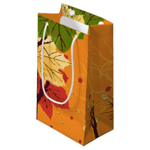 Petit Sac Cadeau L'Automne Parte Au Coucher Du Soleil