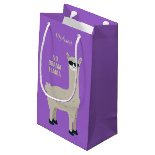 Petit Sac Cadeau Le nom de lama frais, le texte et le cadeau faits