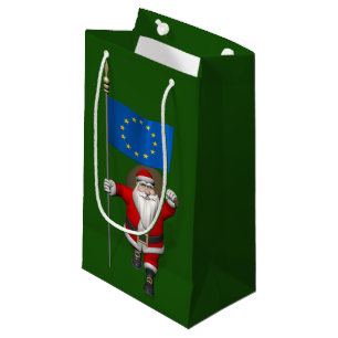 Petit Sac Cadeau Le Père Noël Avec L'Entrée De L'Union Européenne