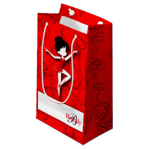 Petit Sac Cadeau Le rouge   du ballet   de la poupée   de ballerin