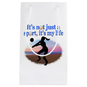 PETIT SAC CADEAU LE VOLLEYBALL INSPIRATIONNEL EST MON DESIGN DE VIE