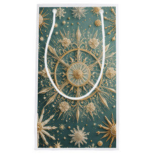Petit Sac Cadeau L'Embrace d'or d'hiver : une Serenade de flocon de