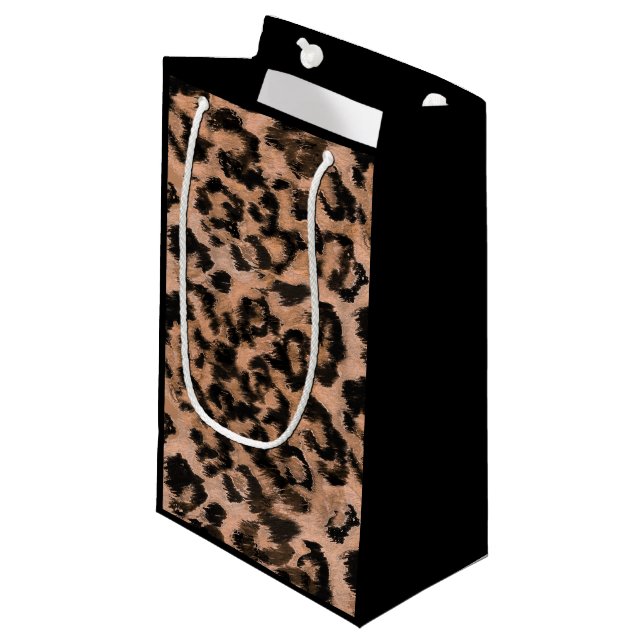 Petit Sac Cadeau Leopard - imprimé tacheté animal (Devant Angle)