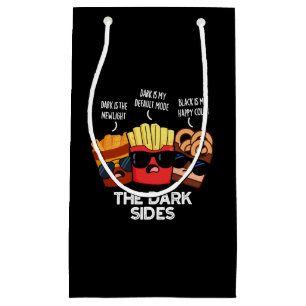 Petit Sac Cadeau Les côtés sombres Funny Fast Food Pun fond sombre