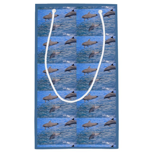 Petit Sac Cadeau Les dauphins sautant hors de l'eau (Dos)