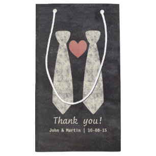Petit Sac Cadeau LGBT Tying Knot Faux Chalkboard Gay Mariage