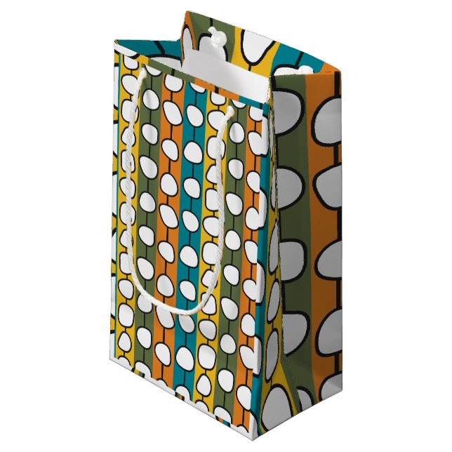 Petit Sac Cadeau Lignes colorées MCM (Devant Angle)