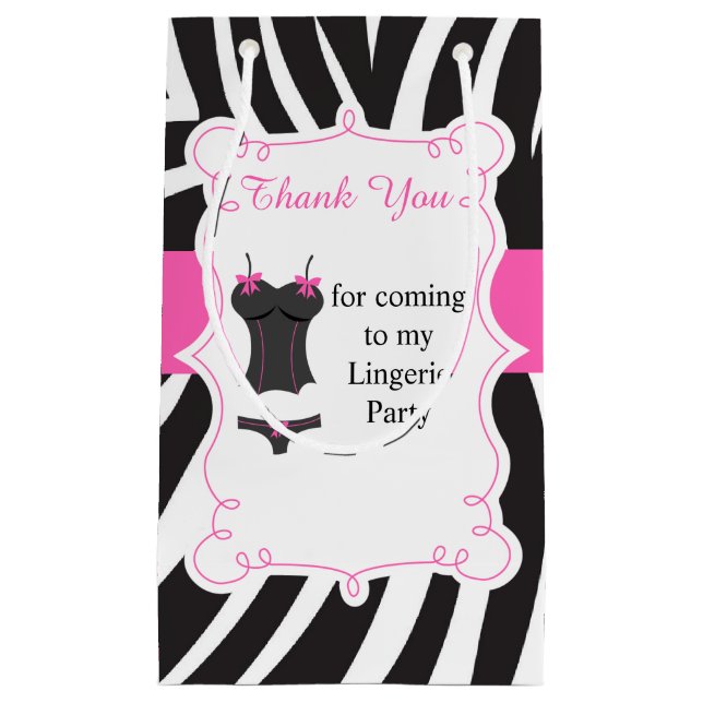 Petit Sac Cadeau Lingerie Party Merci (Devant)