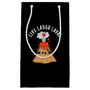 Petit Sac Cadeau Live Lauder Lava Funny Volcano Pun Dark BG