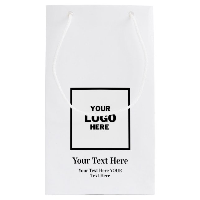 Petit Sac Cadeau Logo de société professionnelle marqué  (Dos)